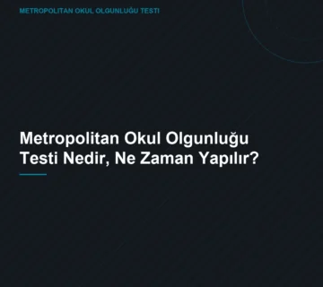 Metropolitan Okul Olgunluğu Testi Nedir, Ne Zaman Yapılır?